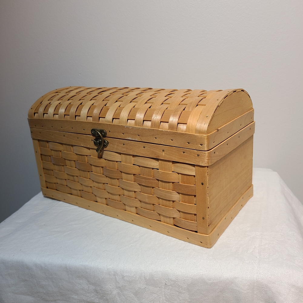 Woven Tan Storage Chest